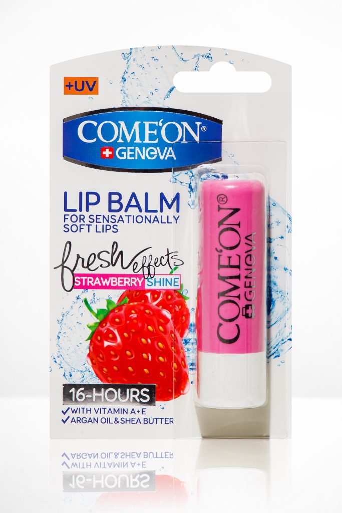 6260623340929 Бальзам для губ (48шт)COMEON  LIP BALM_STRAWBERRY 3.5 гр