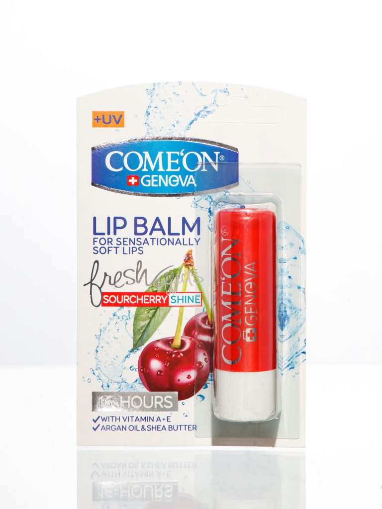 6260623340899 Бальзам для губ (48шт)COMEON  LIP BALM_SOURCHERRY 3.5 гр